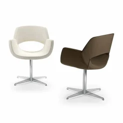 Viadurini Living Bürosessel-Bürostuhl aus weißem Kunstleder Michelle