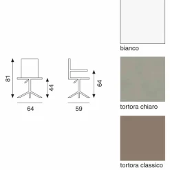 Viadurini Living Bürosessel-Bürostuhl aus weißem Kunstleder Michelle