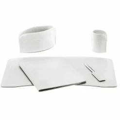 Limac Design Bürozubehör-Bürozubehör für Schreibtisch Made in Italy aus gebundenem Leder - Brando