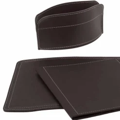 Limac Design Bürozubehör-Bürozubehör für Schreibtisch Made in Italy aus gebundenem Leder - Brando