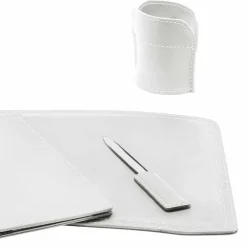 Limac Design Bürozubehör-Bürozubehör für Schreibtisch Made in Italy aus gebundenem Leder - Brando