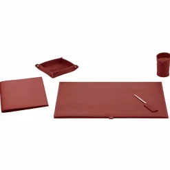 Limac Design Bürozubehör-Bürozubehör für Schreibtisch aus gebundenem Leder, 5 Stück - Aristoteles