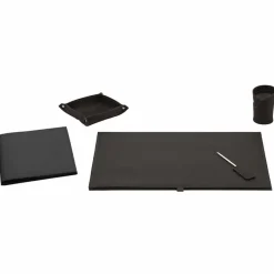 Limac Design Bürozubehör-Bürozubehör für Schreibtisch aus gebundenem Leder, 5 Stück - Aristoteles