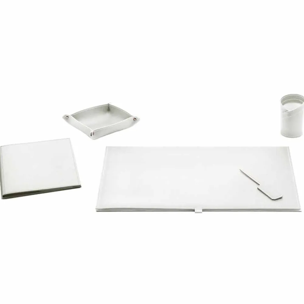 Limac Design Bürozubehör-Bürozubehör für Schreibtisch aus gebundenem Leder, 5 Stück - Aristoteles