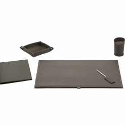 Limac Design Bürozubehör-Bürozubehör für Schreibtisch aus gebundenem Leder, 5 Stück - Aristoteles
