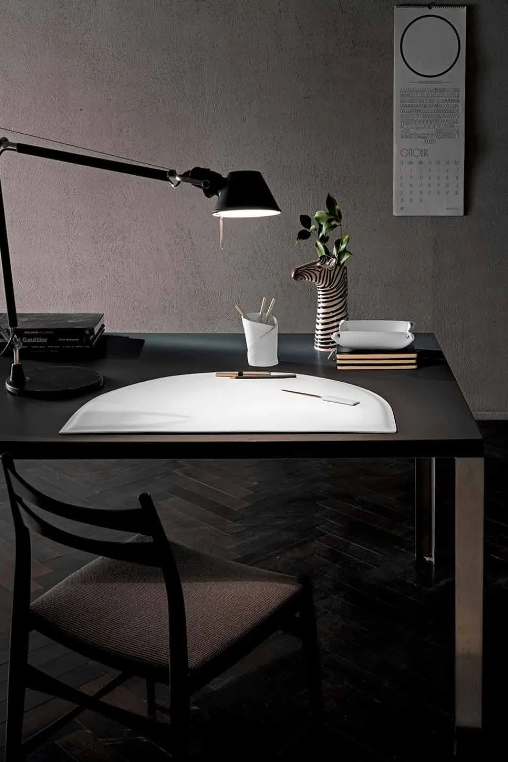 Limac Design Bürozubehör-Bürozubehör für Schreibtisch aus regeneriertem Leder, hergestellt in Italien - Medea