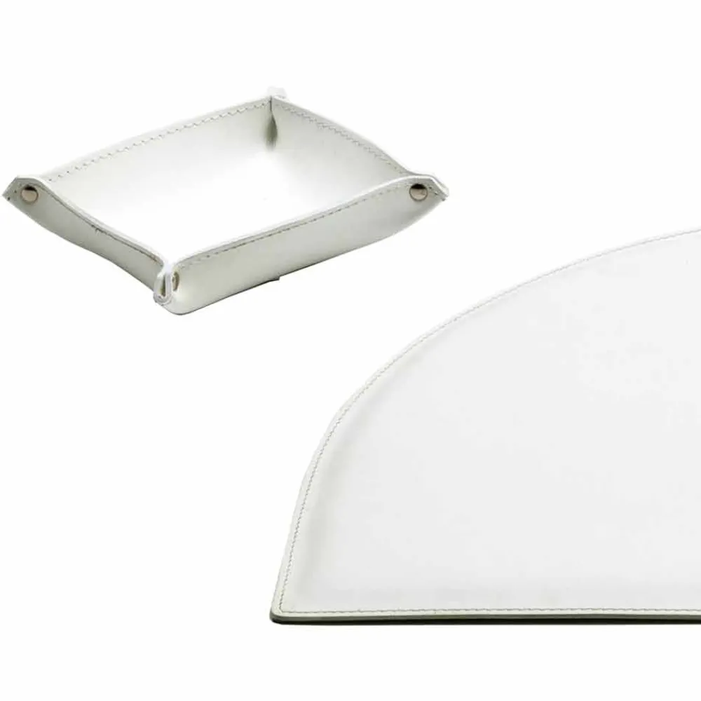 Limac Design Bürozubehör-Bürozubehör für Schreibtisch aus regeneriertem Leder, hergestellt in Italien - Medea