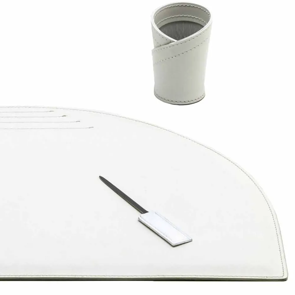 Limac Design Bürozubehör-Bürozubehör für Schreibtisch aus regeneriertem Leder, hergestellt in Italien - Medea