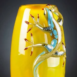 Viadurini Living Deko Vasen-Buntglasvase für den Innenbereich mit Geckos Handmade in Italy - Geco