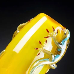 Viadurini Living Deko Vasen-Buntglasvase für den Innenbereich mit Geckos Handmade in Italy - Geco