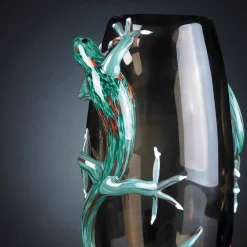 Viadurini Living Deko Vasen-Buntglasvase für den Innenbereich mit Geckos Handmade in Italy - Geco