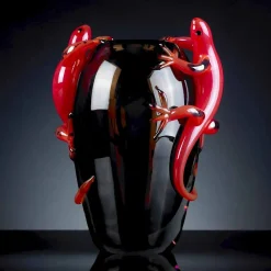 Viadurini Living Deko Vasen-Buntglasvase für den Innenbereich mit Geckos Handmade in Italy - Geco