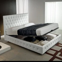 Viadurini Night Design Polsterbetten-Capitonné-Doppelbett mit optionalem Stauraum Made in Italy - Sciocco