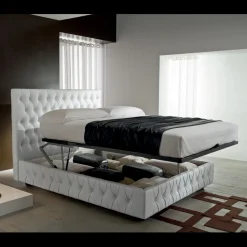 Viadurini Night Design Polsterbetten-Capitonné-Doppelbett mit optionalem Stauraum Made in Italy - Sciocco