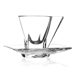 Viadurini Kitchen Italienisches Kristallgeschirr-Cappuccino-Tassenservice in italienischem Öko-Kristall 12 Stück - Amalgam