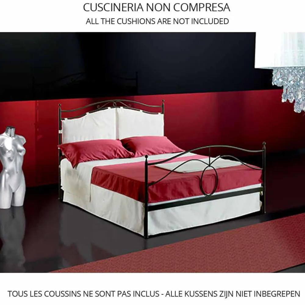 Viadurini Night Design Maßgeschneiderte Möbel|Schmiedeeisen Queen Size Bett-CassiopeaJugend Queen Size Bett aus Schmiedeeisen in Design