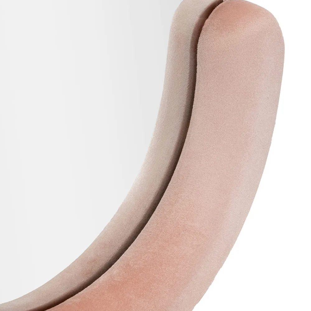 Viadurini Decor Wandspiegel-C-förmiger Wandspiegel mit MDF-Rahmen mit Samtbezug - Micheal