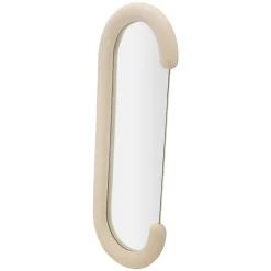 Viadurini Decor Wandspiegel-C-förmiger Wandspiegel mit MDF-Rahmen mit Samtbezug - Micheal