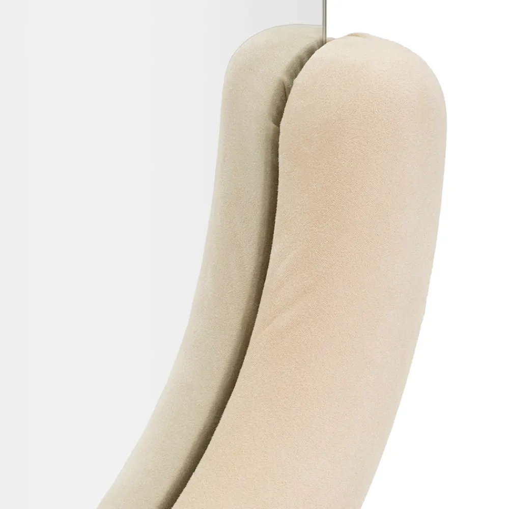 Viadurini Decor Wandspiegel-C-förmiger Wandspiegel mit MDF-Rahmen mit Samtbezug - Micheal