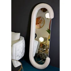 Viadurini Decor Wandspiegel-C-förmiger Wandspiegel mit MDF-Rahmen mit Samtbezug - Micheal