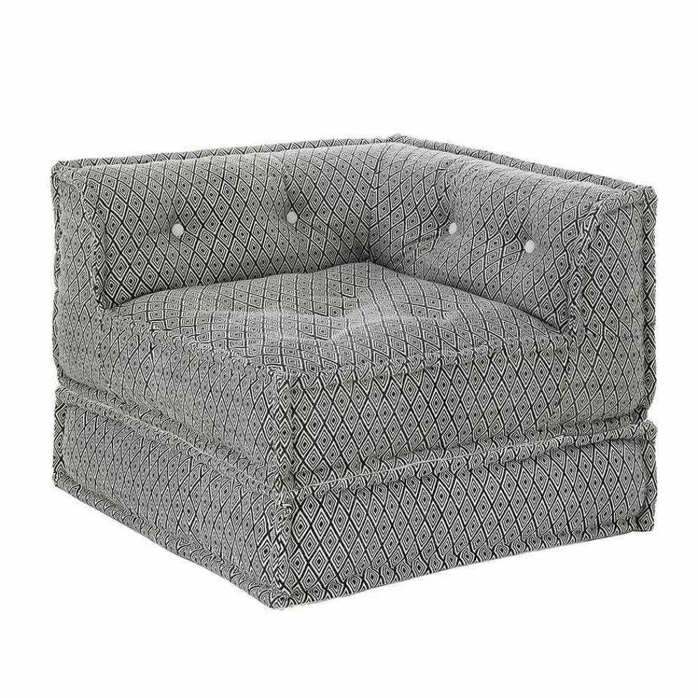 Viadurini Living Moderne Sessel-Chaise Longue Armchair von Ethnic Design aus Patchwork-Baumwolle für Wohnzimmer - Fiber