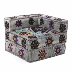 Viadurini Living Moderne Sessel-Chaise Longue Armchair von Ethnic Design aus Patchwork-Baumwolle für Wohnzimmer - Fiber