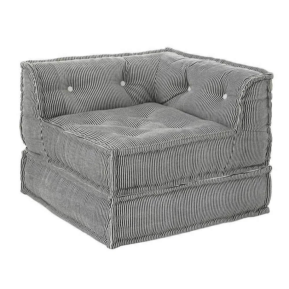 Viadurini Living Moderne Sessel-Chaise Longue Armchair von Ethnic Design aus Patchwork-Baumwolle für Wohnzimmer - Fiber