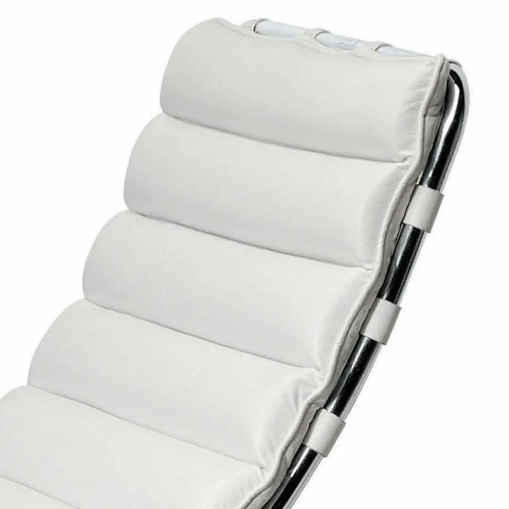 Viadurini Living Recamiere|Recamiere-Chaiselongue aus verchromtem Stahl mit Ledersitz Made in Italy - Diamond