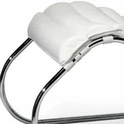 Viadurini Living Recamiere|Recamiere-Chaiselongue aus verchromtem Stahl mit Ledersitz Made in Italy - Diamond