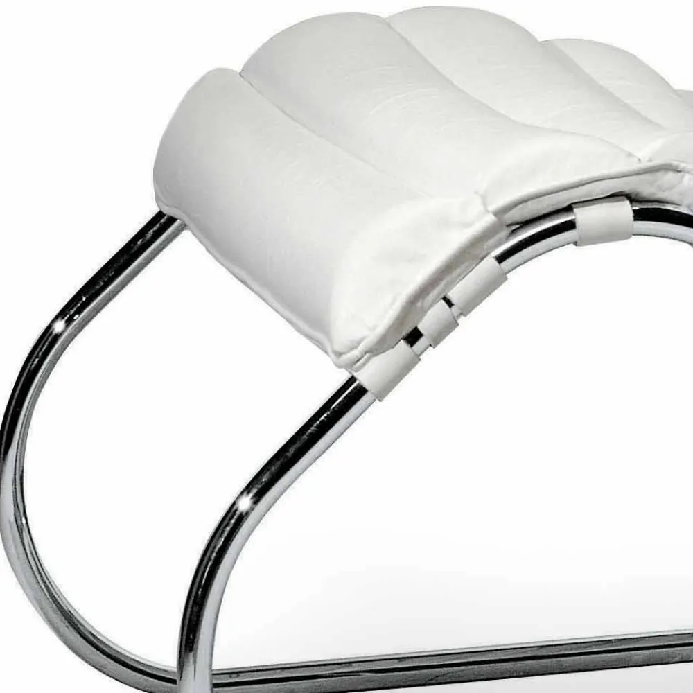 Viadurini Living Recamiere|Recamiere-Chaiselongue aus verchromtem Stahl mit Ledersitz Made in Italy - Diamond