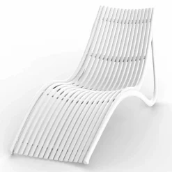 Vondom Sonnenliegen-Chaiselongue im Freien in Weiß oder Ecru-Design, 4 Stück - Ibiza von