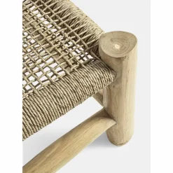 Viadurini in the Garden Sonnenliegen-Chaiselongue im Freien in Teakholzzweigen und Kunstfaserweberei - Tecno