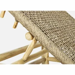 Viadurini in the Garden Sonnenliegen-Chaiselongue im Freien in Teakholzzweigen und Kunstfaserweberei - Tecno