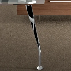 Viadurini Living Design Schreibtische-Chefschreibtisch aus Glas mit integriertem Schrank - Serio