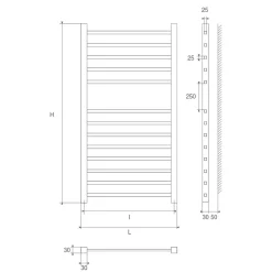 Viadurini Radiators Design Heizkörper Chrom|Heizkörper Hydraulisch-Chrom Handtuchwärmer bis 486 Watt Made in Italy - Padua