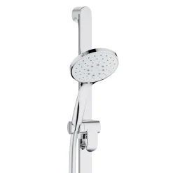 Viadurini Bathroom Duscharmaturen-Chrom-Duschgruppe mit Messing-Duschkopf und Gleitstange - Erkole