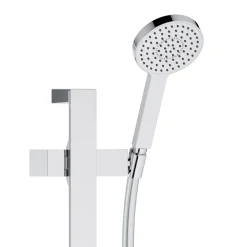 Viadurini Bathroom Duscharmaturen-Chrom-Duschgruppe mit Messing-Duschkopf und Gleitstange - Erkole