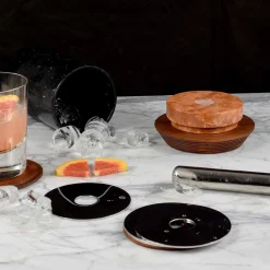 Viadurini Kitchen Küchenzubehör-Cocktailservice Aperitif-Accessoires aus Marmor, Holz, Stahl - Norman