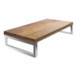 Viadurini Bathroom Badmöbel Hängend-Composition 4 Badezimmermöbel aus Teakholz und verchromtem Stahl - Beatles