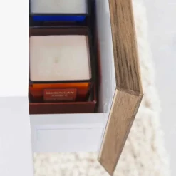 Viadurini Bathroom Badmöbel Hängend-Composition 3 Badezimmermöbel aus Teakholz und Hi Macs® - Talk