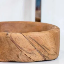 Viadurini Bathroom Badmöbel Hängend-Composition 3 Badezimmermöbel aus Teakholz und Hi Macs® - Talk