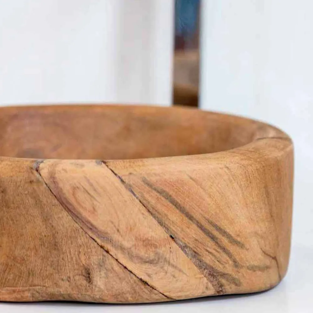 Viadurini Bathroom Badmöbel Hängend-Composition 3 Badezimmermöbel aus Teakholz und Hi Macs® - Talk