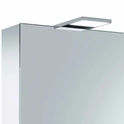 Viadurini Bathroom Badspiegel-Containerspiegel mit 3 Türen mit 9 Innenregalen und LED-Beleuchtung - Ratsche