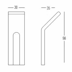Viadurini Decor Wandgarderobe-Corian Wandgarderobe mit weißem oder schwarzem Einsatz, 3 Stück - Appiccio
