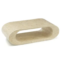 Viadurini Living Couchtische Aus Stein-Couchtisch / TV-Ständer aus weißem Achat-Fossilstein – Davis