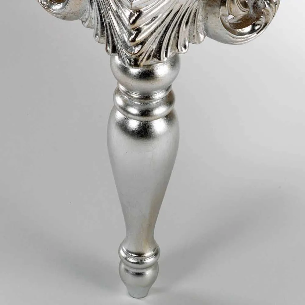 Viadurini Living Klassische Couchtische-Couchtisch Altsilber im Rokoko Stil Zorn