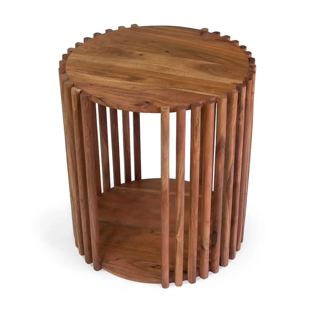 Viadurini Living Klassische Couchtische-Couchtisch aus Akazienholz - Vortice