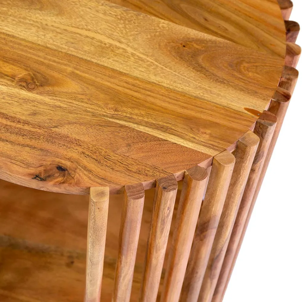 Viadurini Living Klassische Couchtische-Couchtisch aus Akazienholz - Vortice