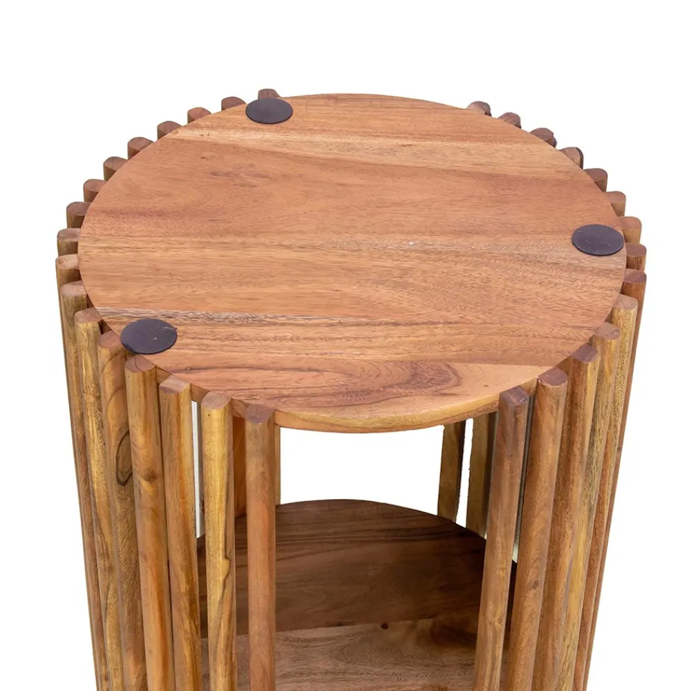 Viadurini Living Klassische Couchtische-Couchtisch aus Akazienholz - Vortice