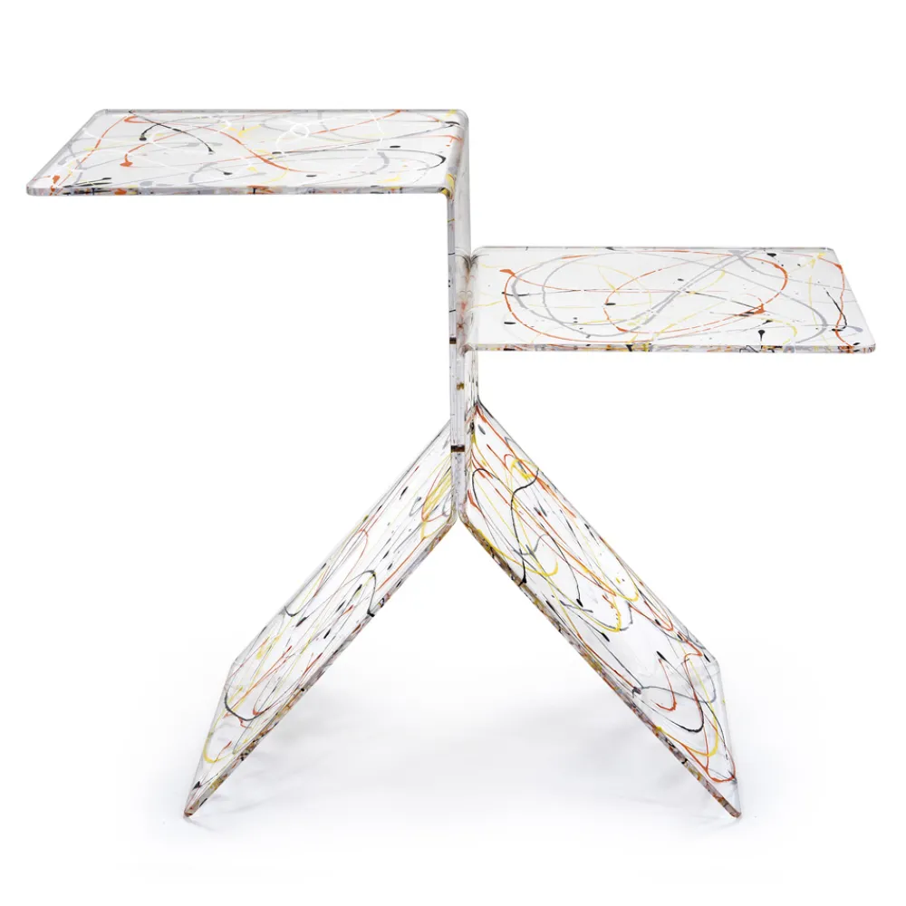 Viadurini Living Moderne Couchtische-Couchtisch aus durchsichtigem farbigem Plexiglas für das Wohnzimmer Made in Italy - Kamon
